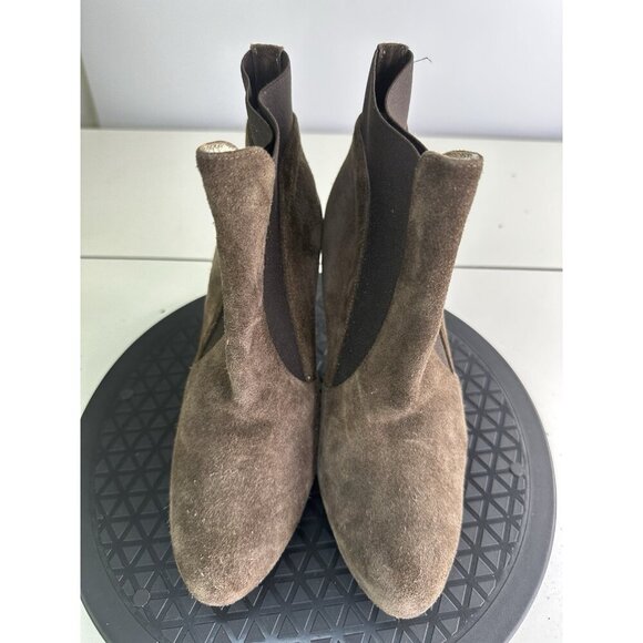 DANA DAVIS Brown Suede Leather Ankle Booties Sz 7.5 B - Picture 5 of 11